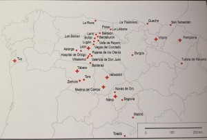 Lugares en los que vivió Pumarada y localidades citadas en la obra. 